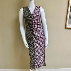 Broggen Plaid Midi Dress